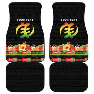 Personalized Afro Hibiscus Tropical Car Mats Dashiki African Pattern - African Pride
