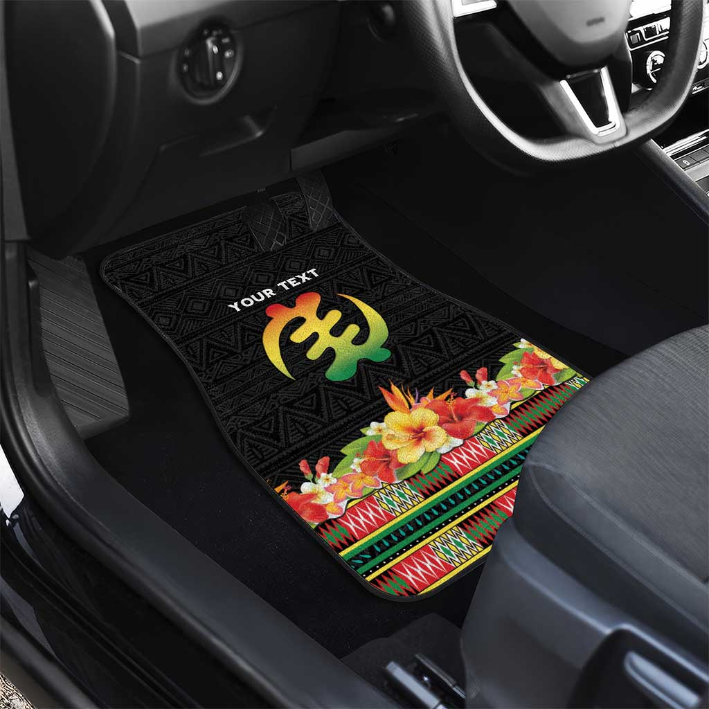 Personalized Afro Hibiscus Tropical Car Mats Dashiki African Pattern - African Pride