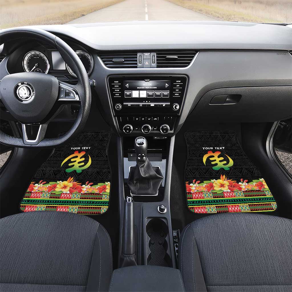 Personalized Afro Hibiscus Tropical Car Mats Dashiki African Pattern - African Pride