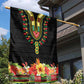 Personalized Afro Hibiscus Tropical Garden Flag Dashiki African Pattern - African Pride