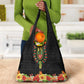 Personalized Afro Hibiscus Tropical Grocery Bag Dashiki African Pattern - African Pride