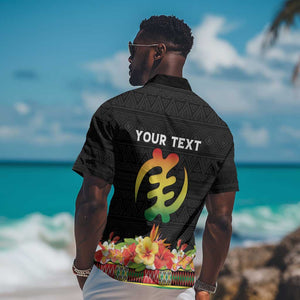 Personalized Afro Hibiscus Tropical Hawaiian Shirt Dashiki African Pattern - African Pride