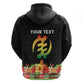 Personalized Afro Hibiscus Tropical Hoodie Dashiki African Pattern - African Pride