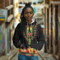 Personalized Afro Hibiscus Tropical Hoodie Dashiki African Pattern - African Pride