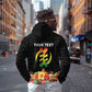 Personalized Afro Hibiscus Tropical Hoodie Dashiki African Pattern - African Pride