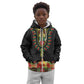 Personalized Afro Hibiscus Tropical Kid Hoodie Dashiki African Pattern - African Pride