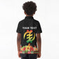 Personalized Afro Hibiscus Tropical Kid Polo Shirt Dashiki African Pattern - African Pride