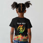 Personalized Afro Hibiscus Tropical Kid T shirt Dashiki African Pattern - African Pride