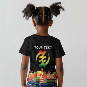 Personalized Afro Hibiscus Tropical Kid T shirt Dashiki African Pattern - African Pride