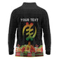 Personalized Afro Hibiscus Tropical Long Sleeve Polo Shirt Dashiki African Pattern - African Pride