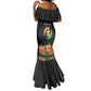 Personalized Afro Hibiscus Tropical Mermaid Dress Dashiki African Pattern - African Pride