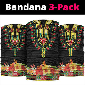Afro Hibiscus Tropical Neck Gaiter Dashiki African Pattern LT15