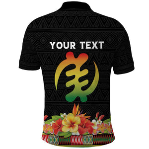 Personalized Afro Hibiscus Tropical Polo Shirt Dashiki African Pattern - African Pride