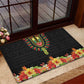 Personalized Afro Hibiscus Tropical Rubber Doormat Dashiki African Pattern - African Pride