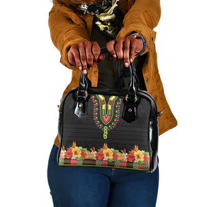 Personalized Afro Hibiscus Tropical Shoulder Handbag Dashiki African Pattern - African Pride