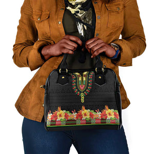 Personalized Afro Hibiscus Tropical Shoulder Handbag Dashiki African Pattern - African Pride