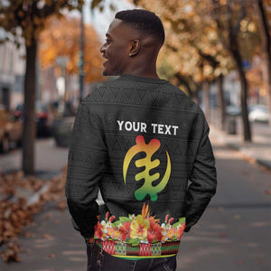 Personalized Afro Hibiscus Tropical Sweatshirt Dashiki African Pattern - African Pride