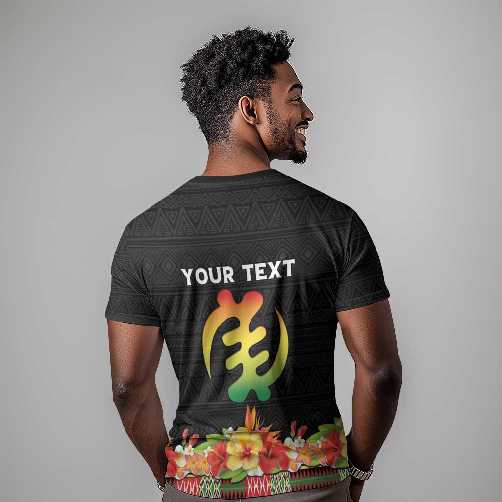 Personalized Afro Hibiscus Tropical T shirt Dashiki African Pattern - African Pride