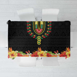 Personalized Afro Hibiscus Tropical Tablecloth Dashiki African Pattern - African Pride