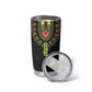 Personalized Afro Hibiscus Tropical Tumbler Cup Dashiki African Pattern - African Pride
