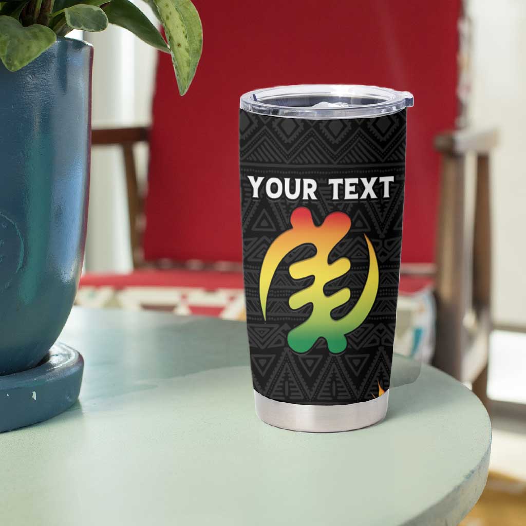 Personalized Afro Hibiscus Tropical Tumbler Cup Dashiki African Pattern - African Pride