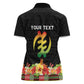 Personalized Afro Hibiscus Tropical Women Polo Shirt Dashiki African Pattern - African Pride