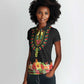 Personalized Afro Hibiscus Tropical Women Polo Shirt Dashiki African Pattern - African Pride
