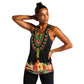 Personalized Afro Hibiscus Tropical Women Racerback Tank Dashiki African Pattern - African Pride