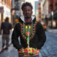Personalized Afro Hibiscus Tropical Zip Hoodie Dashiki African Pattern - African Pride