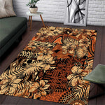 Afro Hibiscus Tropical Area Rug African Pattern - African Pride