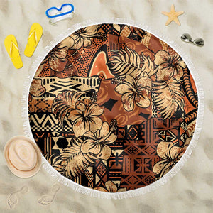 Afro Hibiscus Tropical Beach Blanket African Pattern - African Pride
