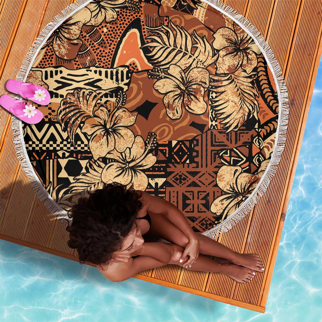 Afro Hibiscus Tropical Beach Blanket African Pattern - African Pride