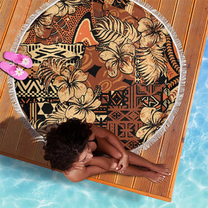 Afro Hibiscus Tropical Beach Blanket African Pattern - African Pride