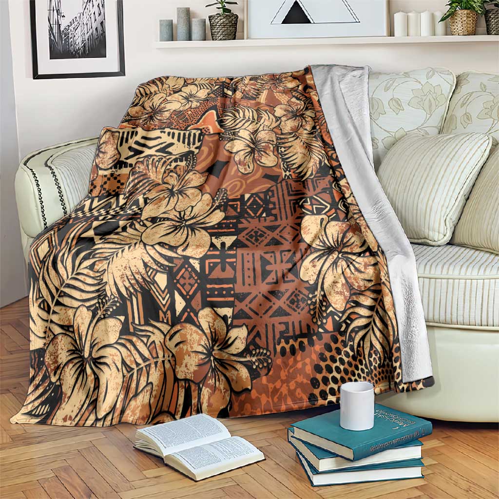 Afro Hibiscus Tropical Blanket African Pattern - African Pride
