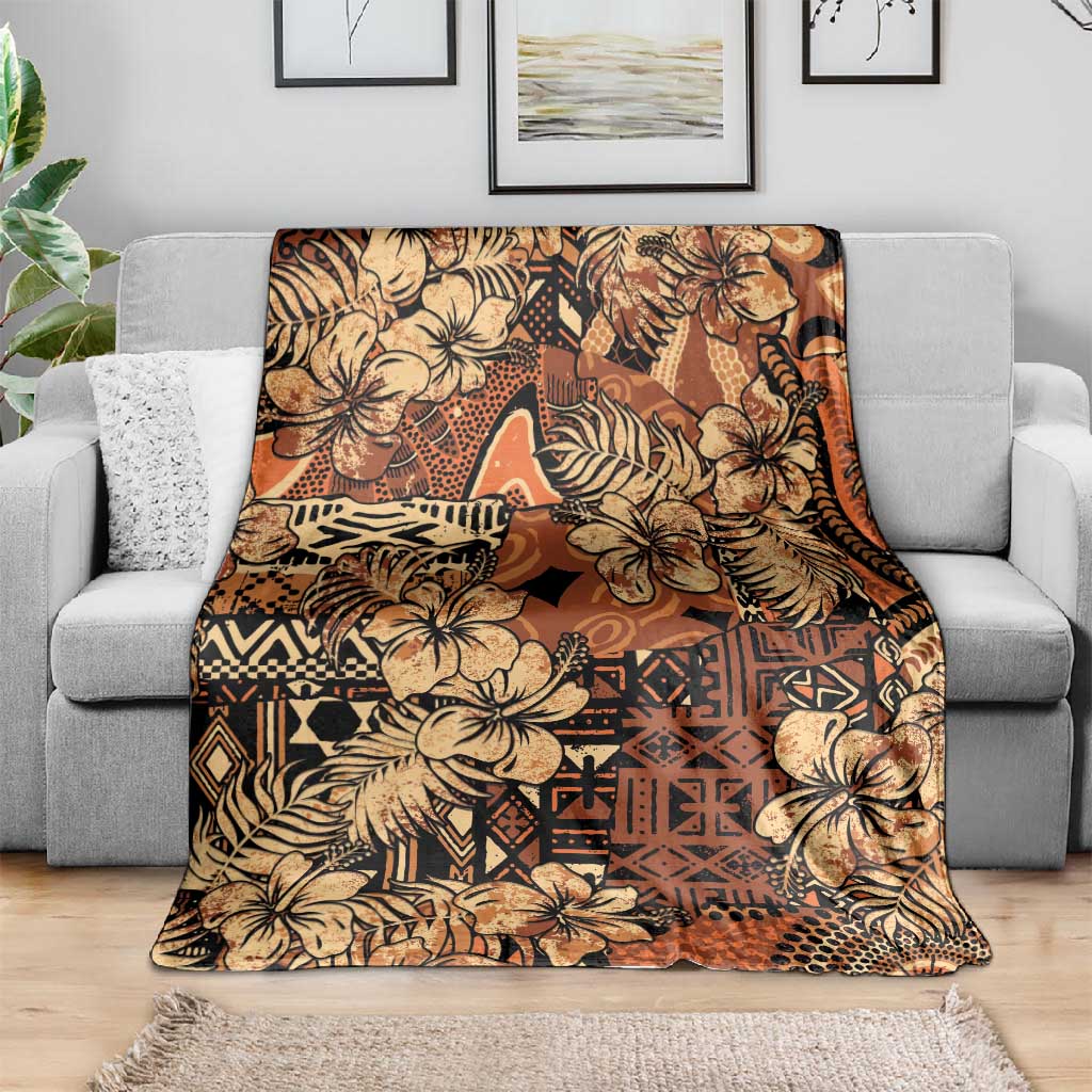 Afro Hibiscus Tropical Blanket African Pattern - African Pride