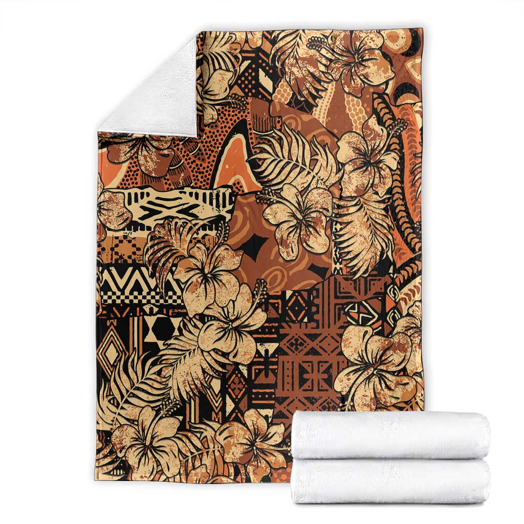 Afro Hibiscus Tropical Blanket African Pattern - African Pride