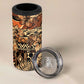 Afro Hibiscus Tropical 4 in 1 Can Cooler Tumbler African Pattern - African Pride