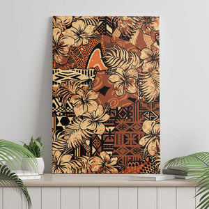 Afro Hibiscus Tropical Canvas Wall Art African Pattern - African Pride