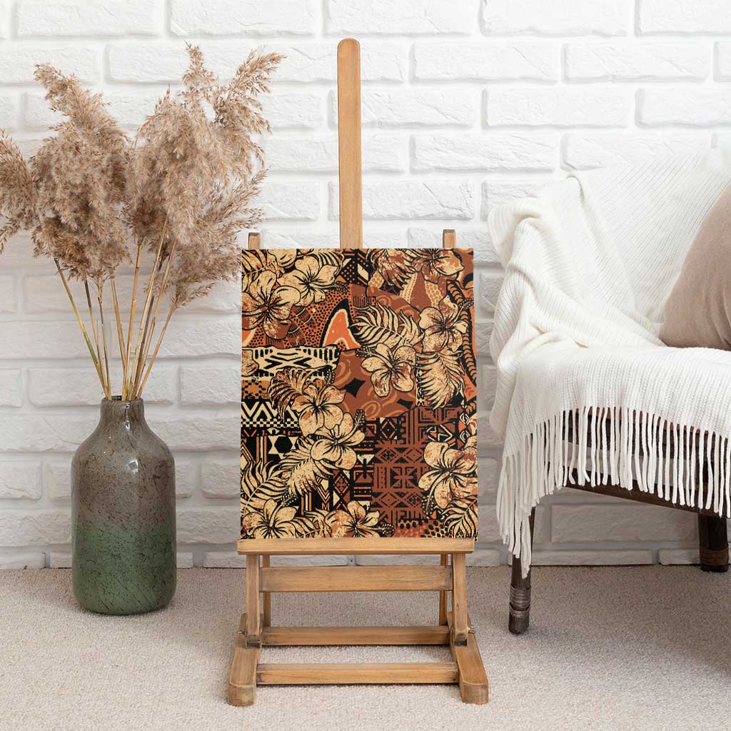 Afro Hibiscus Tropical Canvas Wall Art African Pattern - African Pride