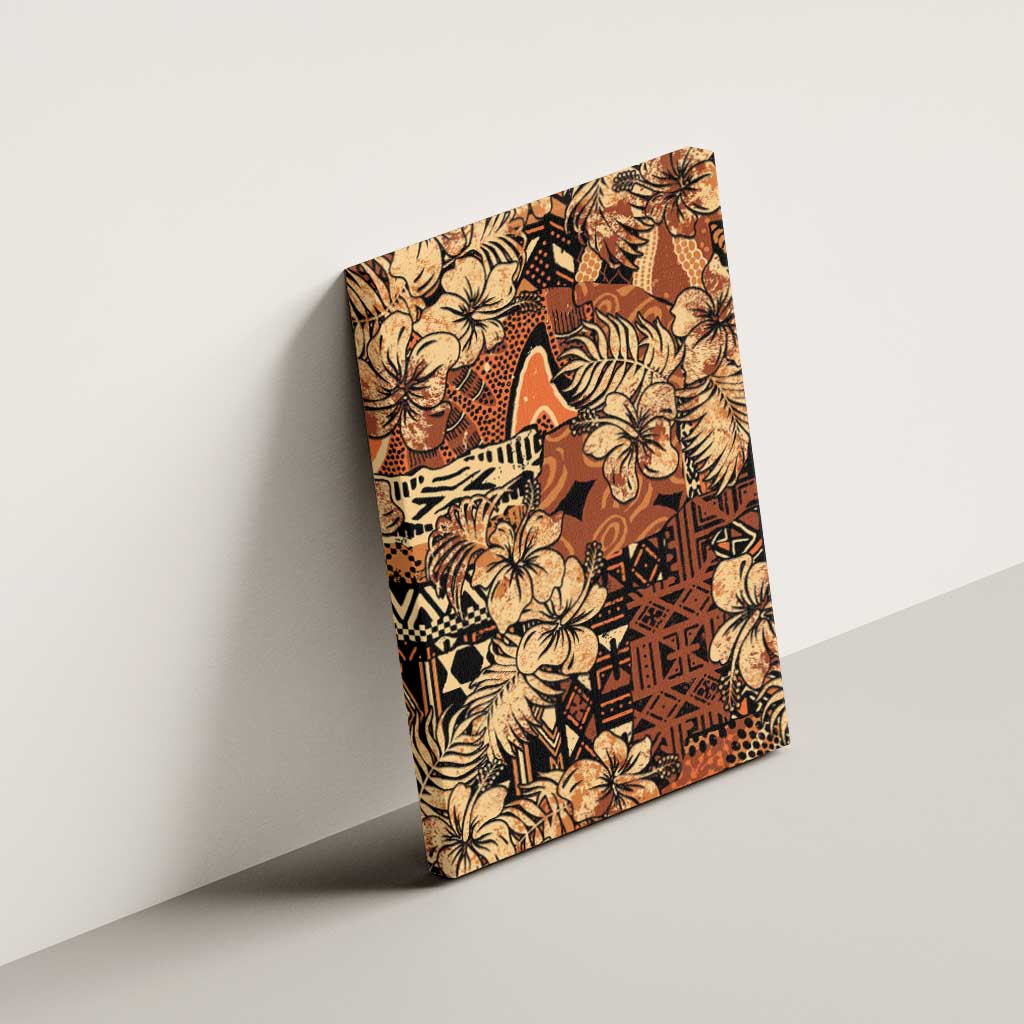 Afro Hibiscus Tropical Canvas Wall Art African Pattern - African Pride