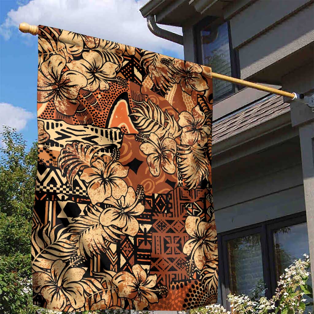 Afro Hibiscus Tropical Garden Flag African Pattern - African Pride