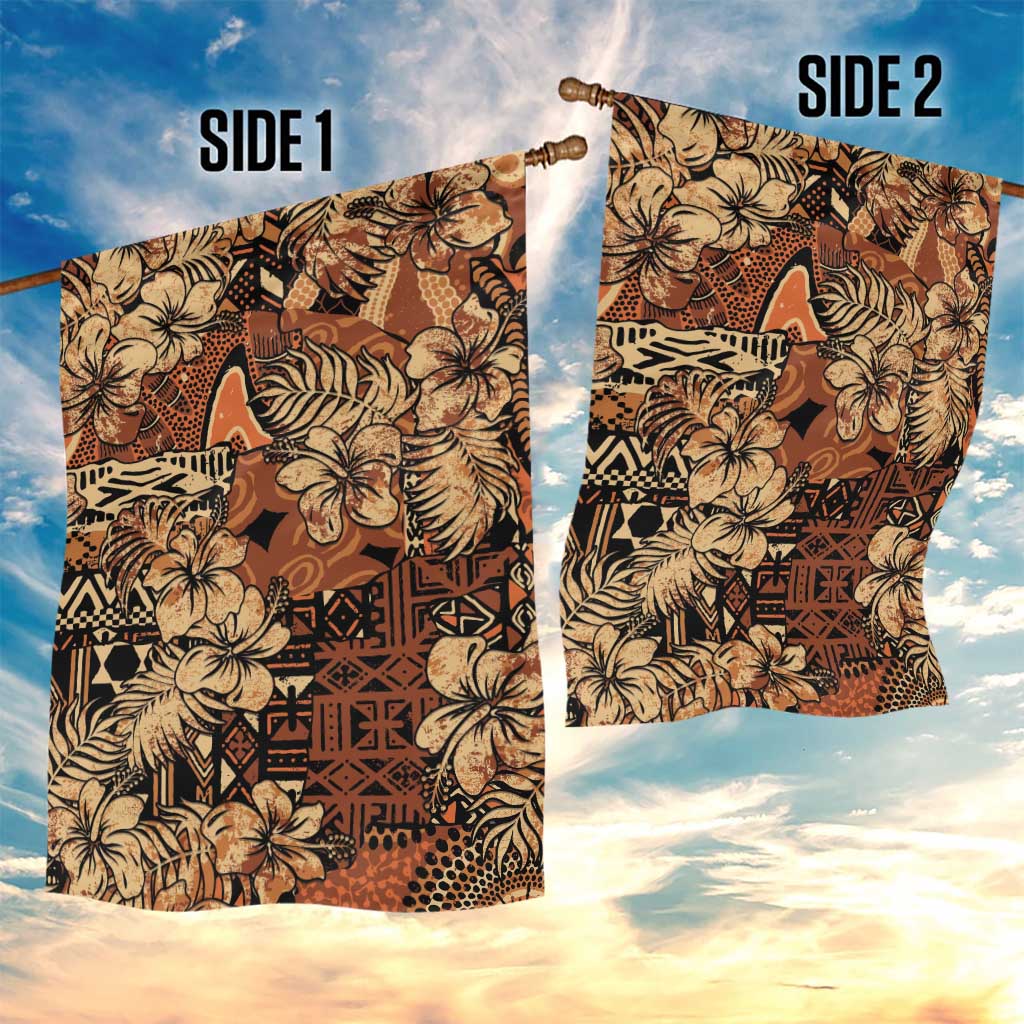 Afro Hibiscus Tropical Garden Flag African Pattern - African Pride