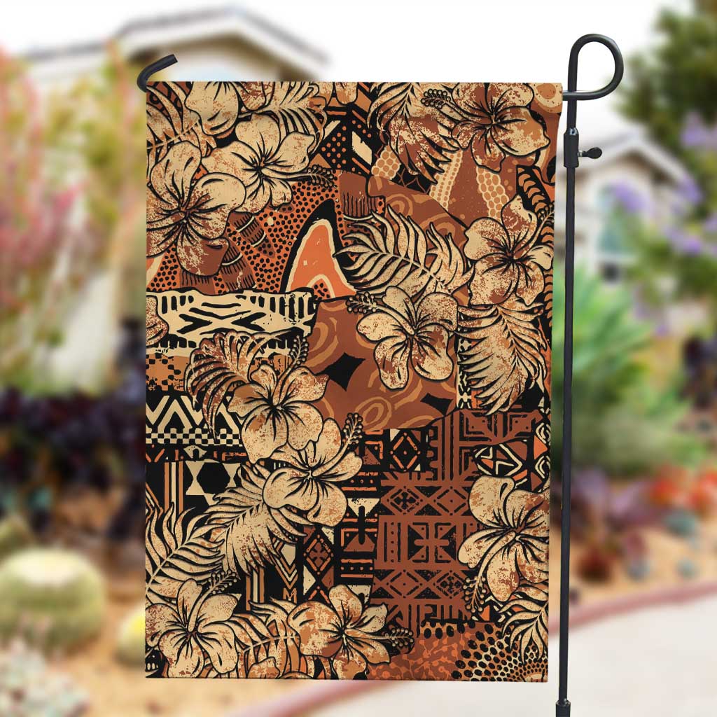 Afro Hibiscus Tropical Garden Flag African Pattern - African Pride