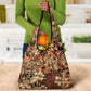 Afro Hibiscus Tropical Grocery Bag African Pattern - African Pride
