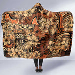Afro Hibiscus Tropical Hooded Blanket African Pattern - African Pride