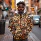 Afro Hibiscus Tropical Hoodie African Pattern - African Pride
