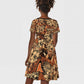 Afro Hibiscus Tropical Kid Short Sleeve Dress African Pattern - African Pride