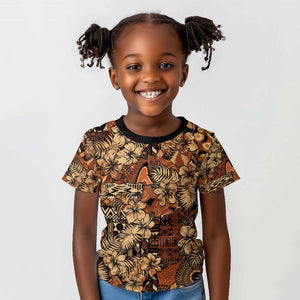 Afro Hibiscus Tropical Kid T shirt African Pattern - African Pride