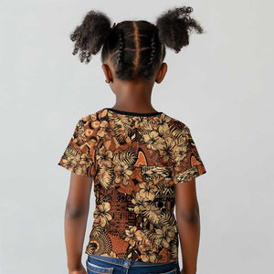 Afro Hibiscus Tropical Kid T shirt African Pattern - African Pride