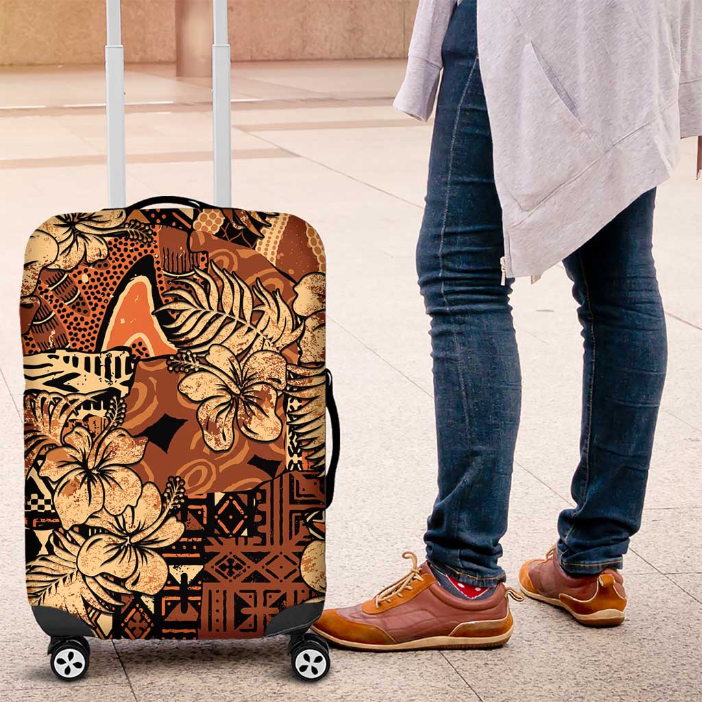 Afro Hibiscus Tropical Luggage Cover African Pattern - African Pride